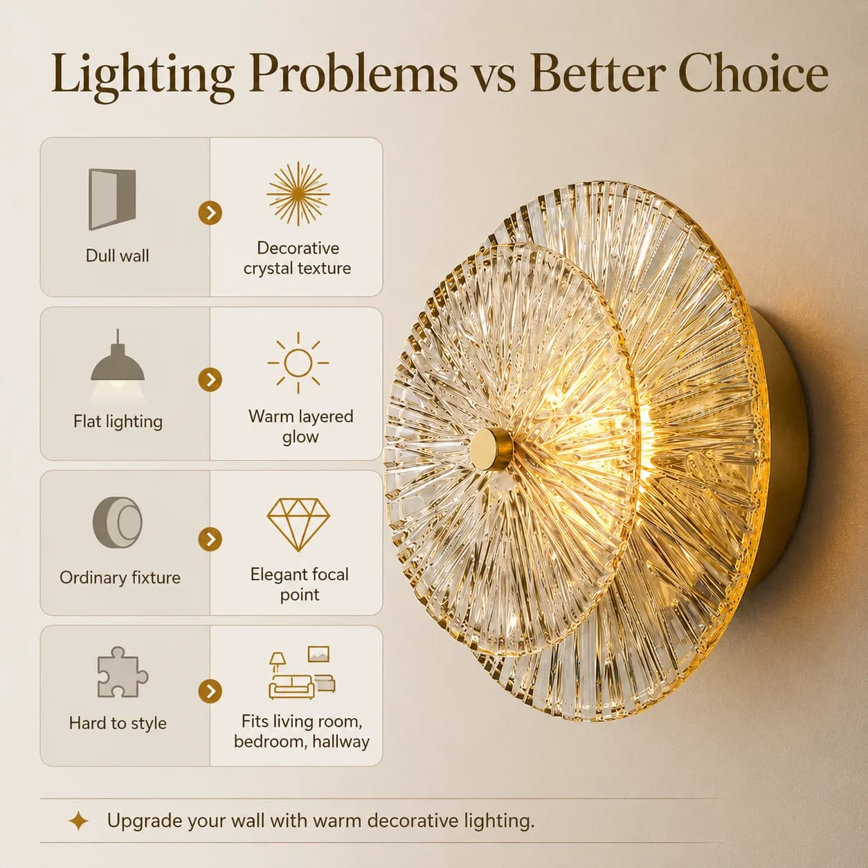 Post-modern Home Decor For Living Room Background Wall Lamp Bedroom Light Fixtures Luxury Glass Corridor Aisle Sconces