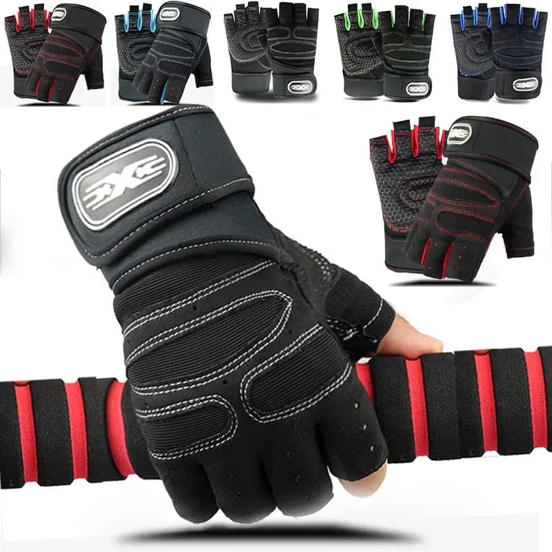 Half-Finger Wrist Guard Gloves for Fitness