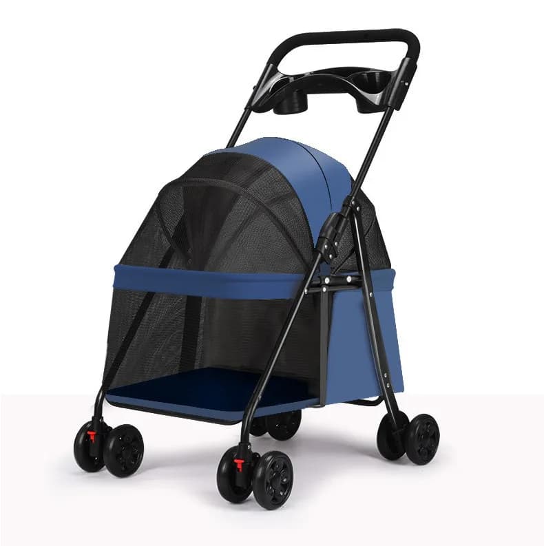 Pet Stroller with Cup Holder Portable Foldable
