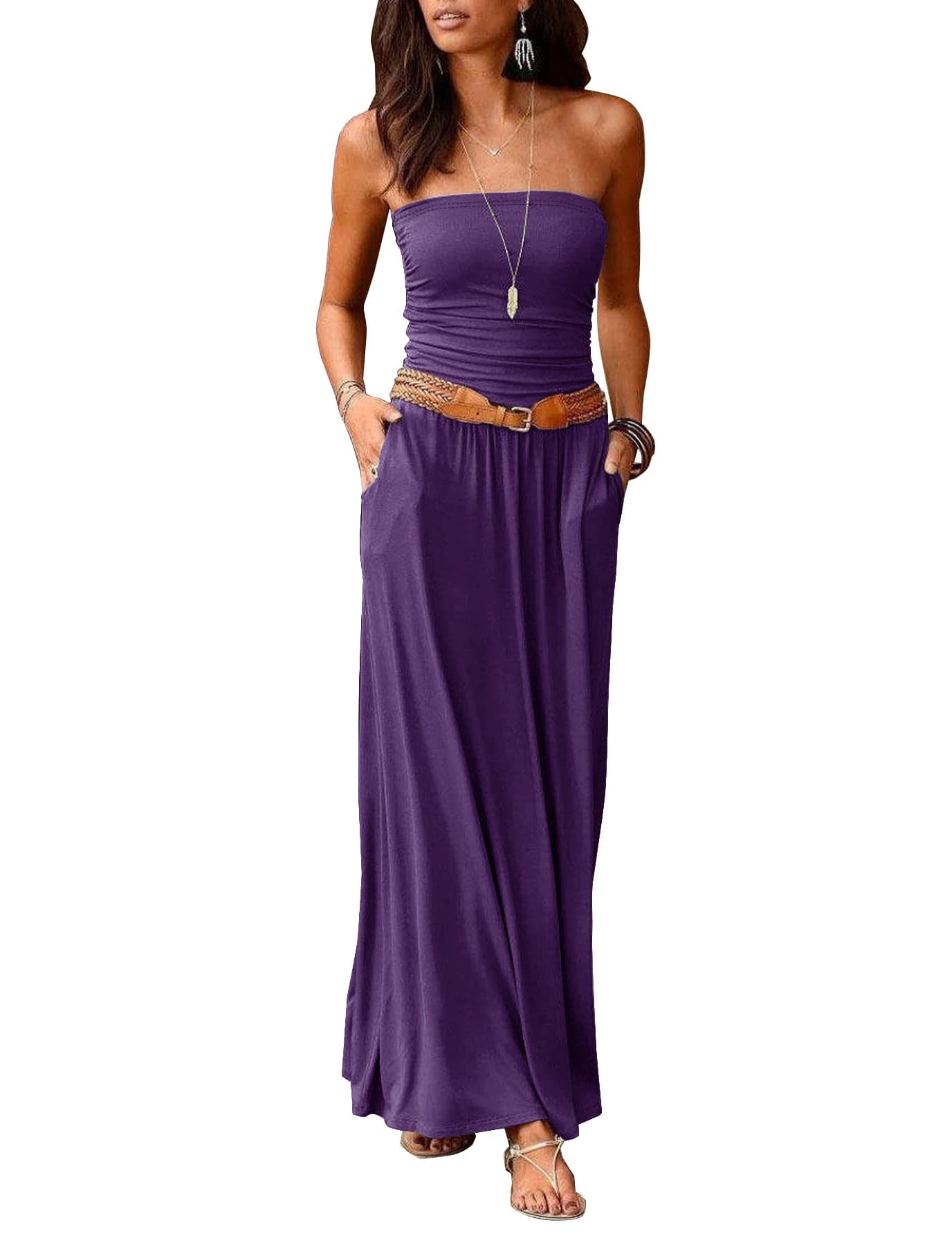 Women's Summer Strapless Casual Dress