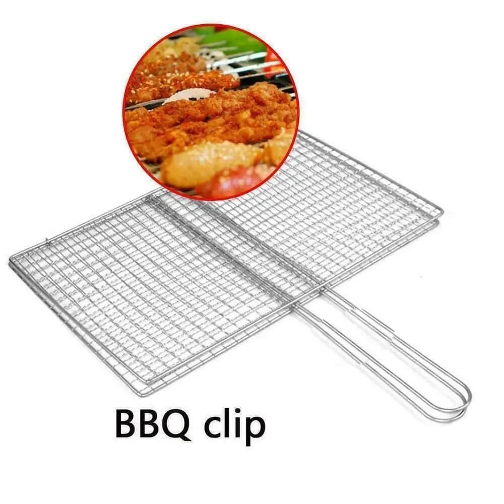 1set Barbecue Grilling Basket Grill BBQ Net Steak Meat Fish Net Siz Vegetable Kitchen BBQ Tools