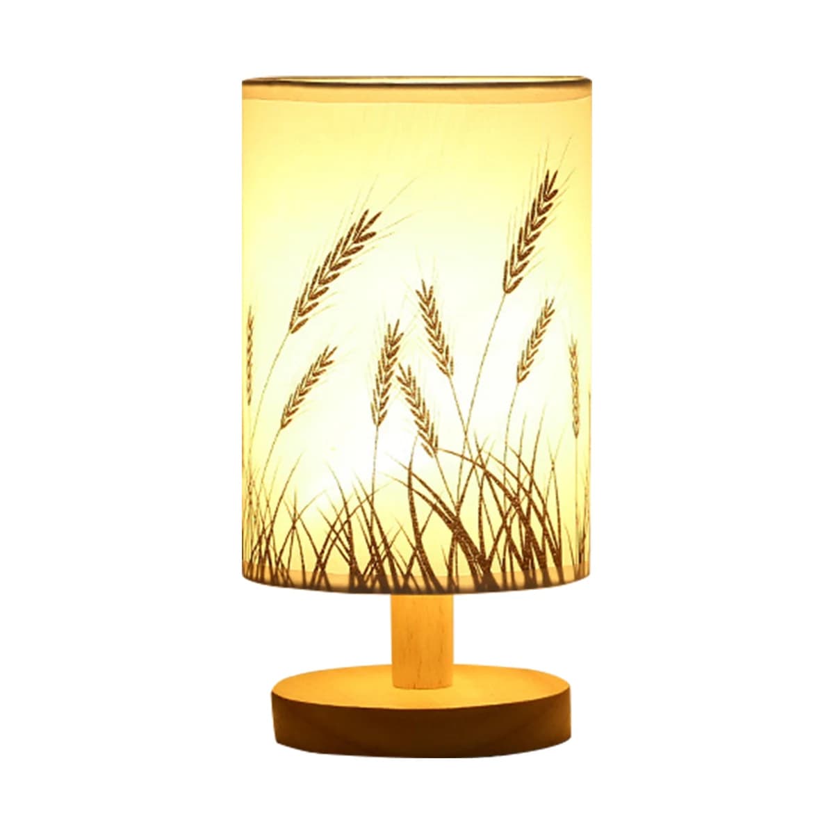 USB Wooden Bedside Lamp with Warm White Light