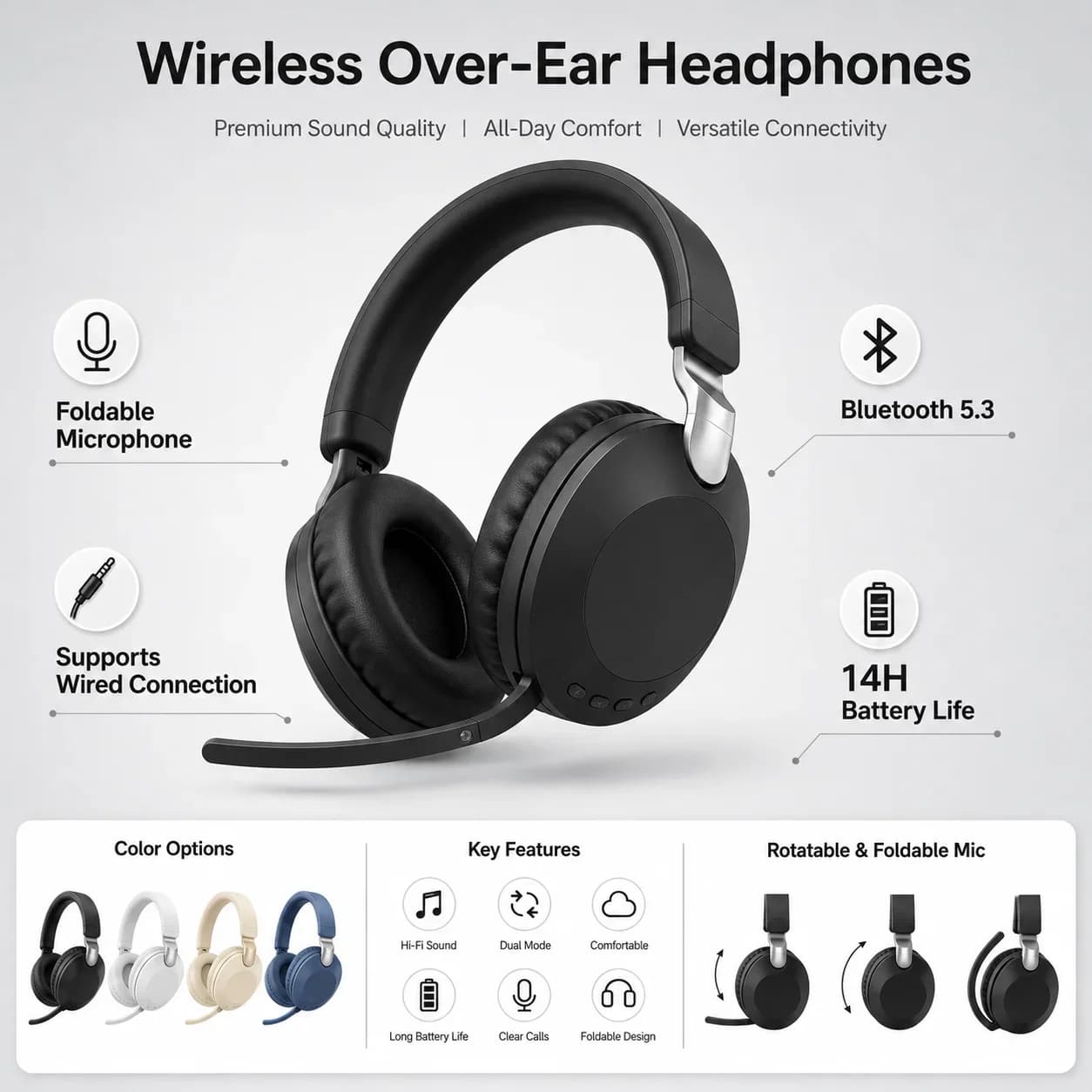 Over-Ear Wireless Gaming Headset