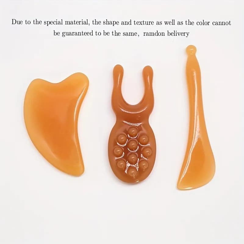 Gua Sha Board and Facial Massage Rod Set