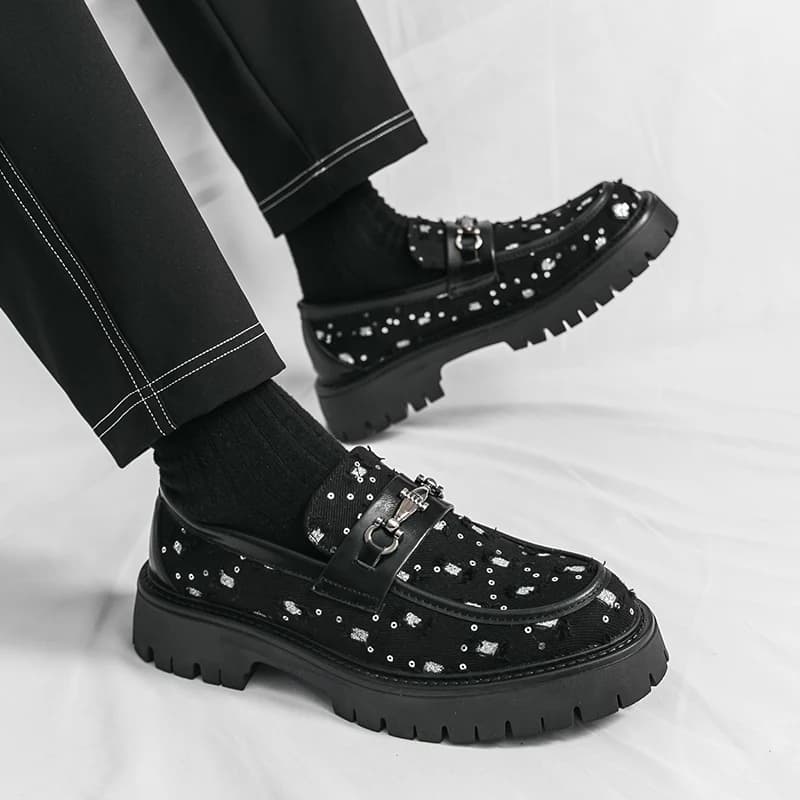 Hot selling thick soled men's shoes Trendy brand designer style Outdoor fashion street walking Daily Young Work Shoes 38-46