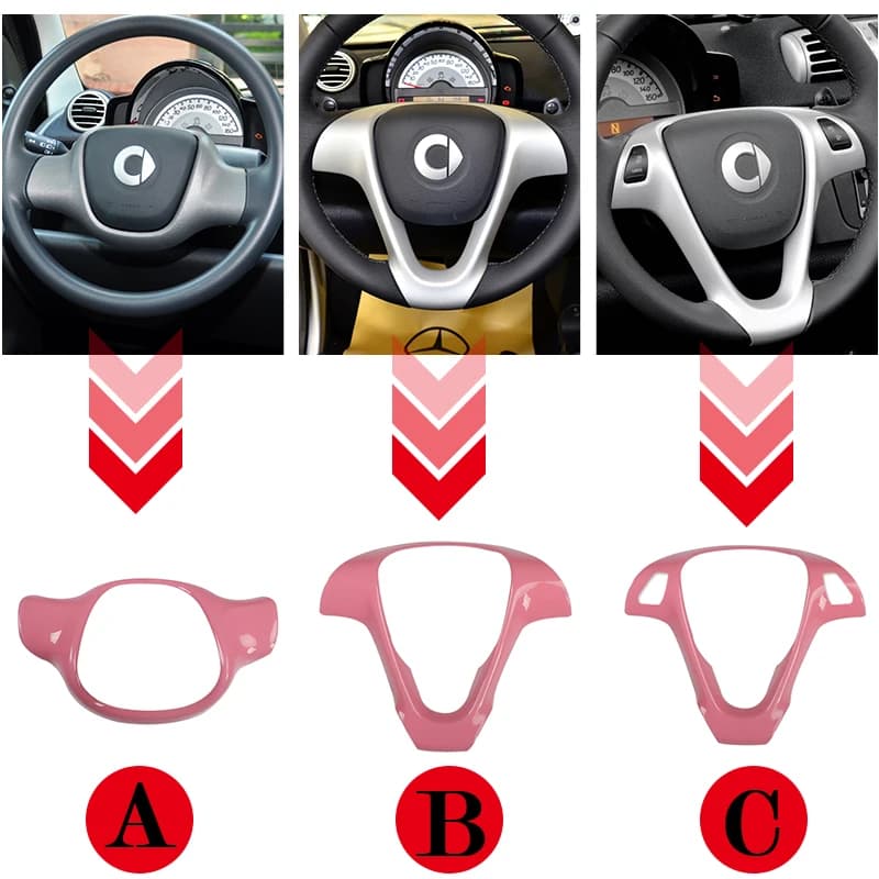 Pink ABS Interior Protective Shell Mercedes Smart 451