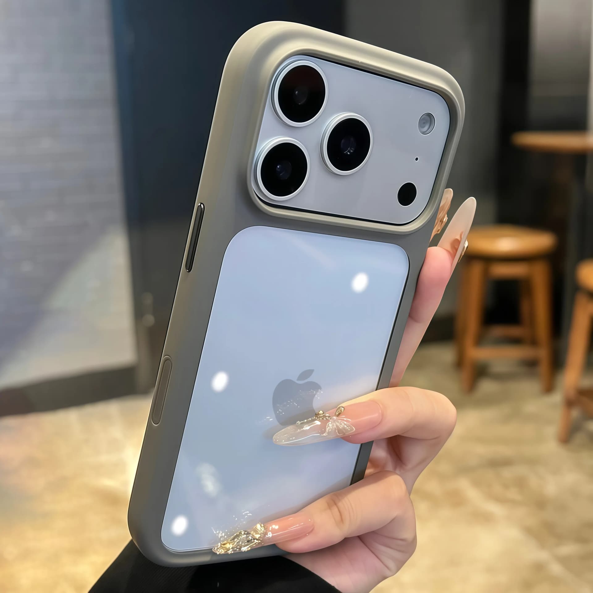 Advanced Silicone Soft Edge Transparent Hard Back Panel Case For iPhone 18 17 Pro 17 Pro Max PC Shockproof Phone Case Cover Gift