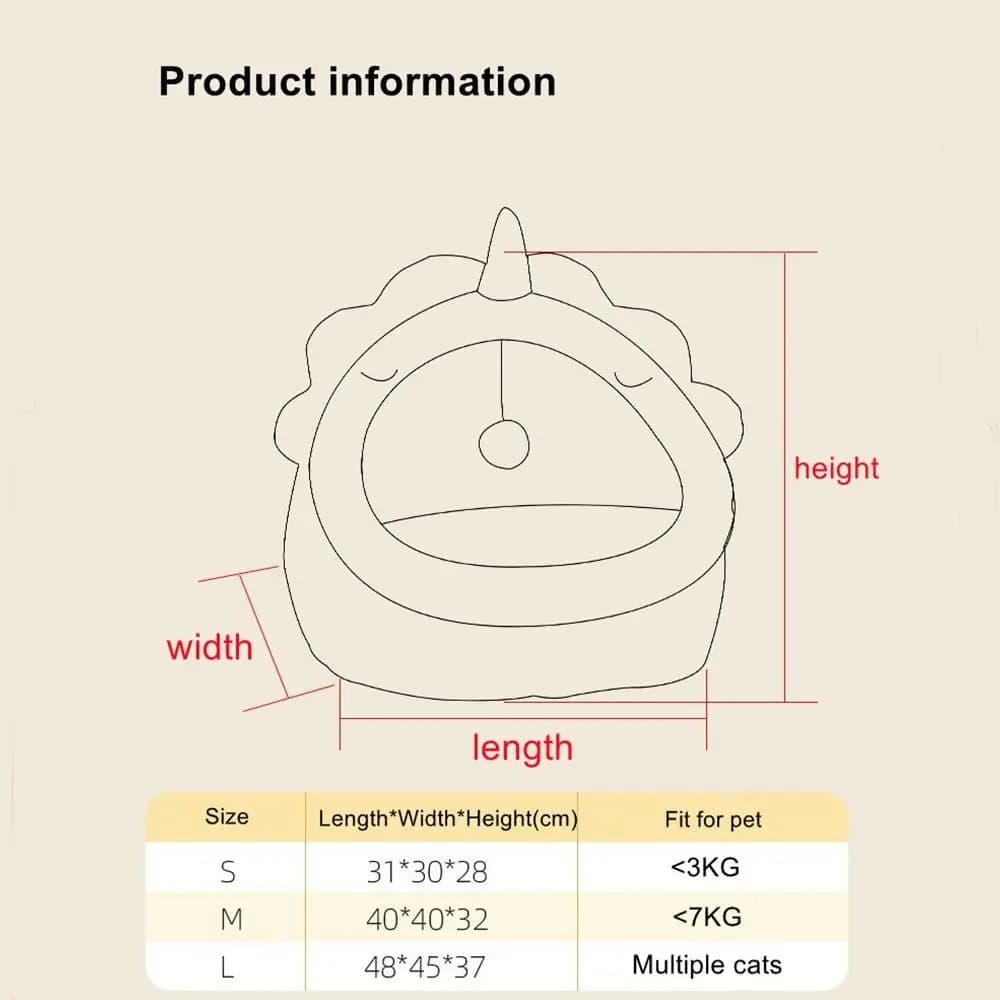 Semi-Enclosed Dome Pet Bed