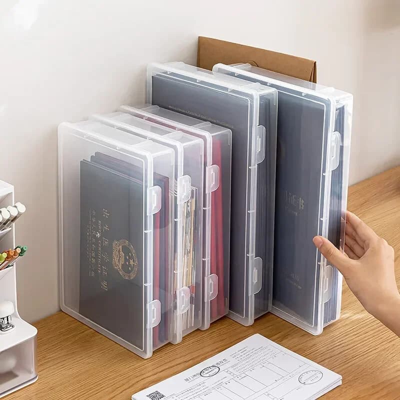 Plastic Document Storage Box with Dust Protection