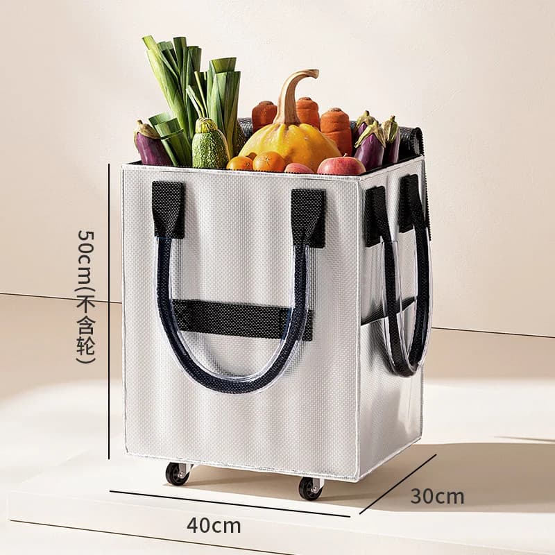 Rolling Grocery Tote Bag with Wheels