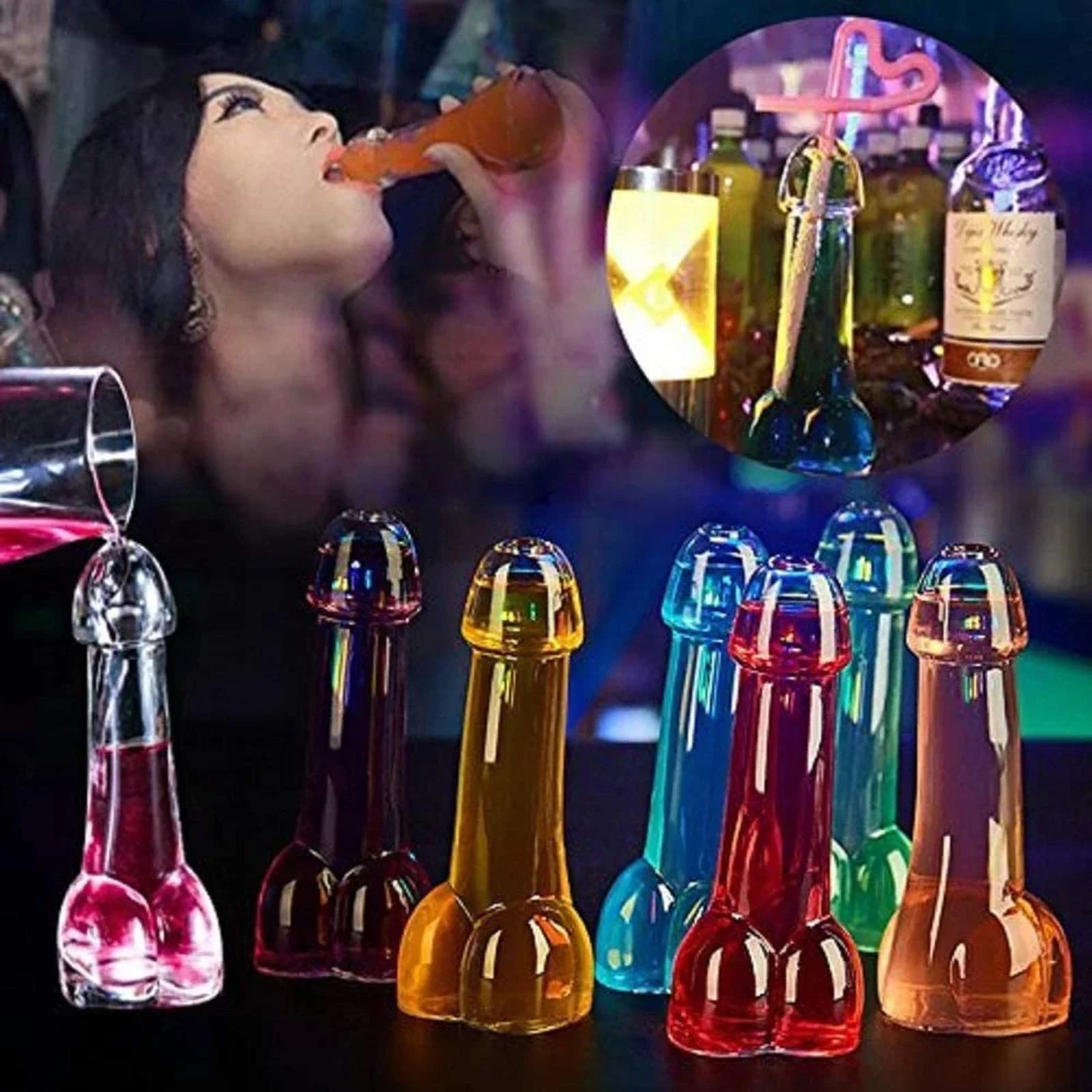 Clear Glass Bottle Cocktail Glasses