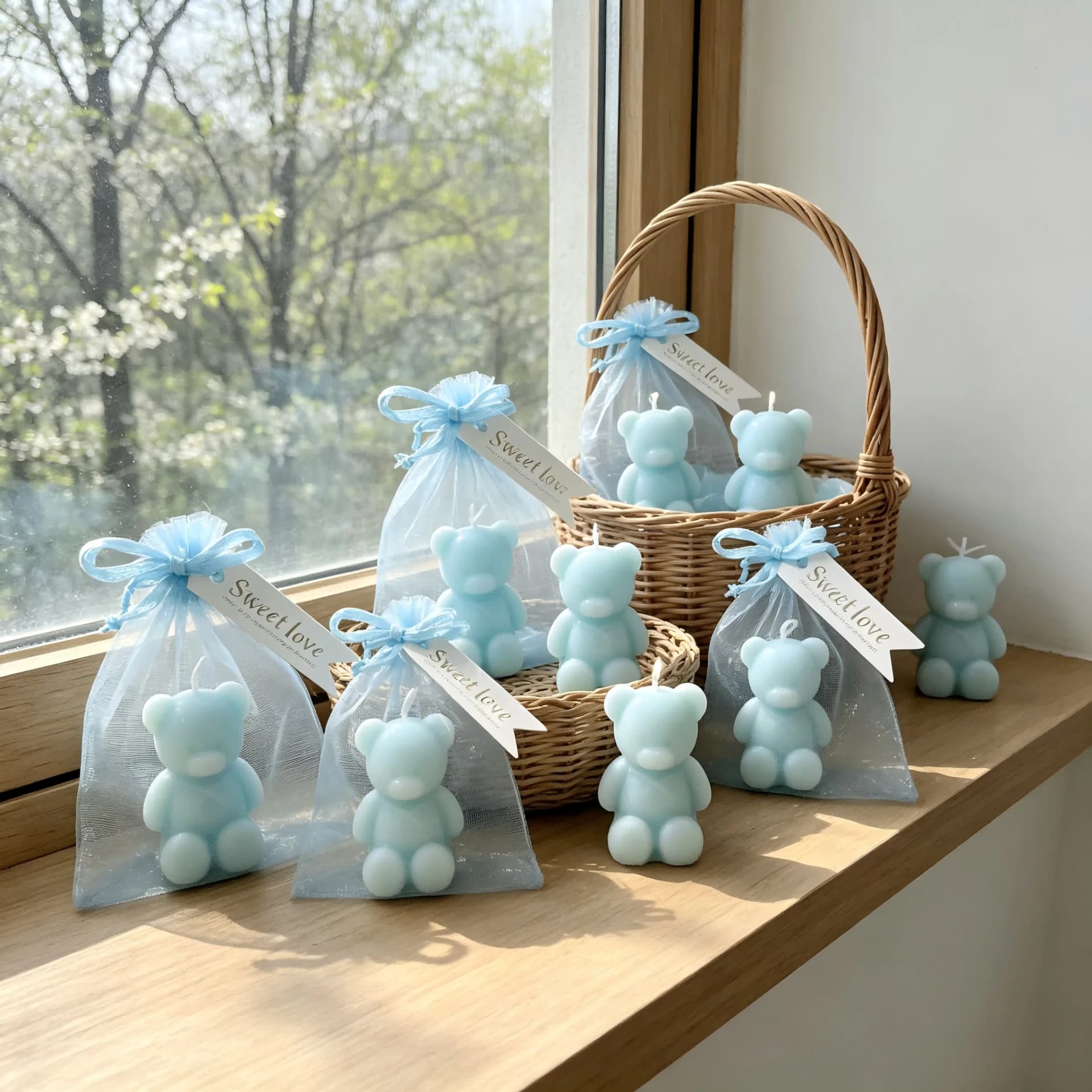 Blue Bear Candle Souvenir Kits (10 Sets)