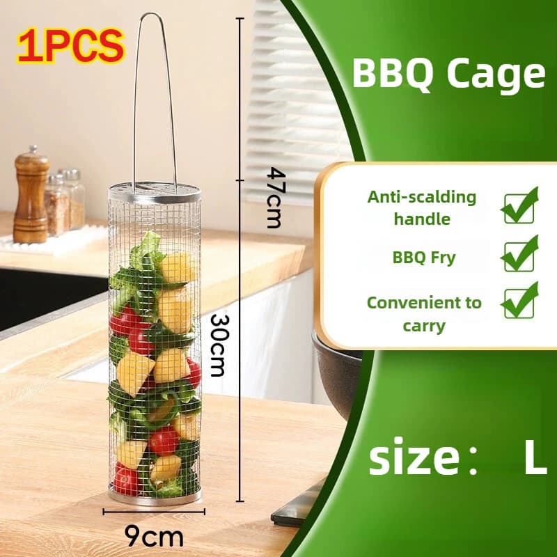 Cylindrical BBQ Grill Basket