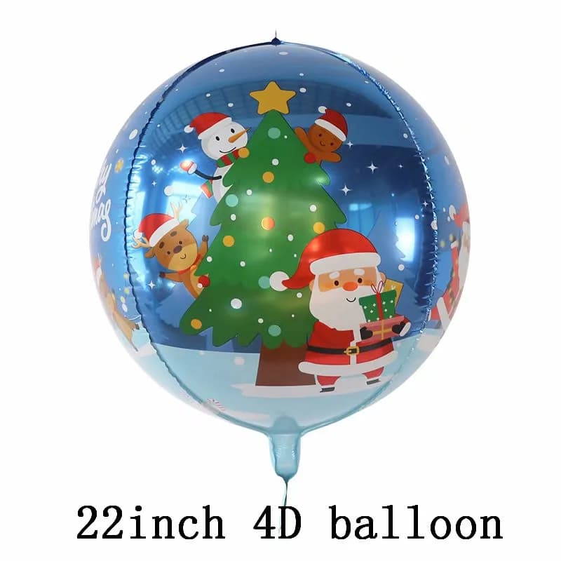 2025New Year's Party Decorations Merry Christmas Balloons Santa Claus Snowman Elk Globos DIY Christmas decorations
