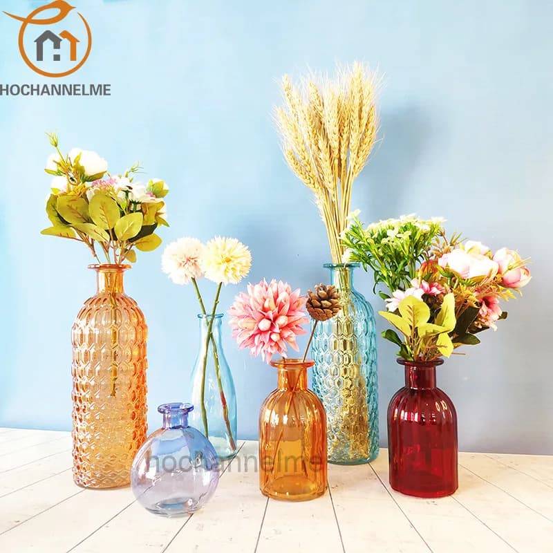 Glass Flower Vase for Table Decor