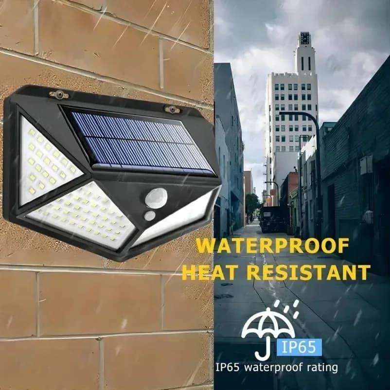 Solar Motion Sensor Garden Light with 100 LEDs