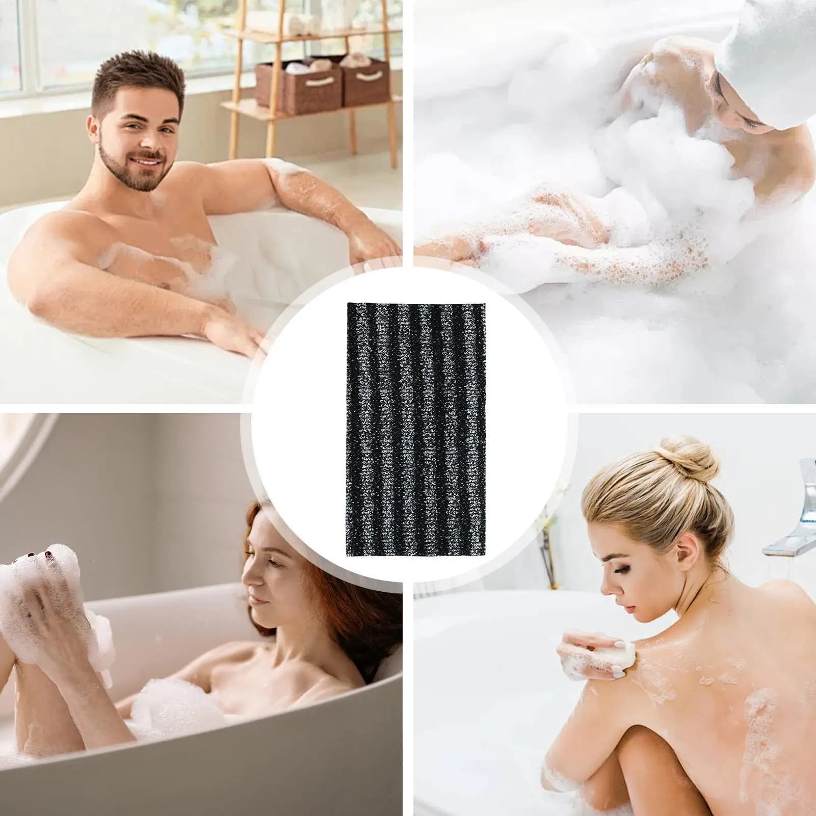 Body Exfoliator Towel Back Scrubber