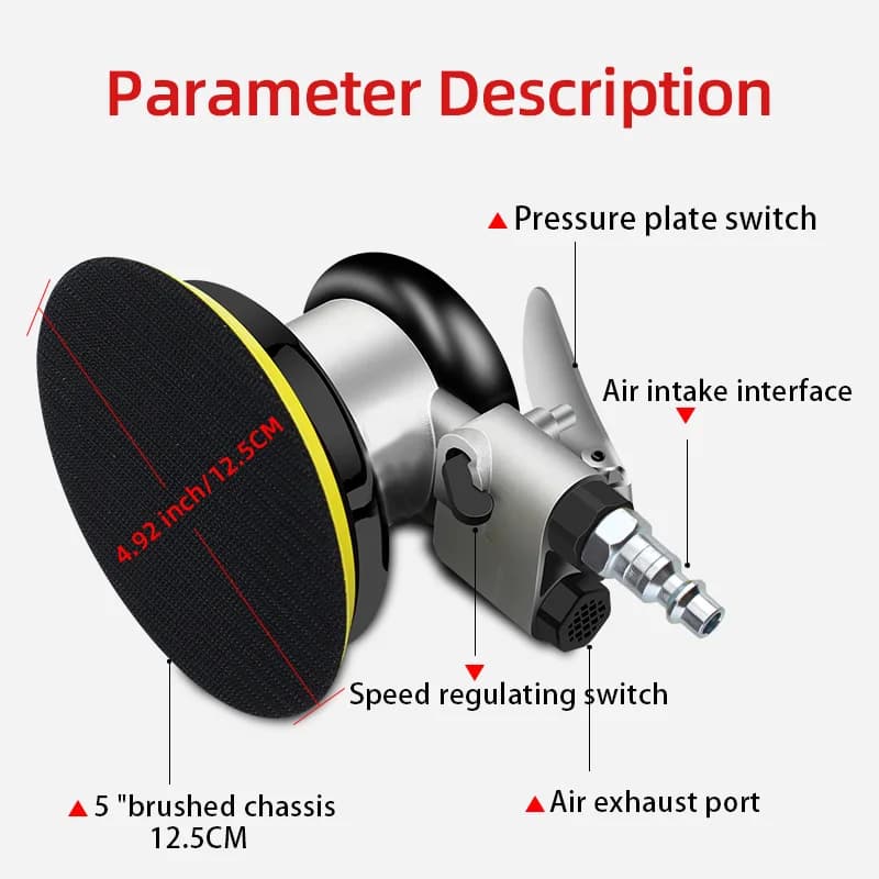 Pneumatic Orbital Sander 5/6 Inch