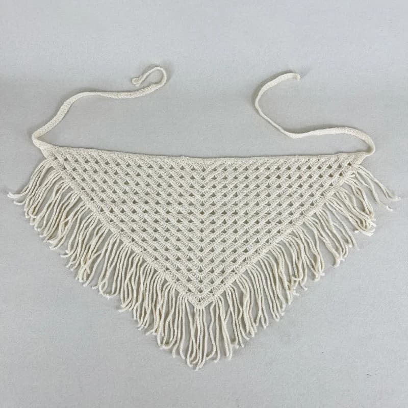 Bohemian Hollow Triangle Headscarf with Tassel Belt