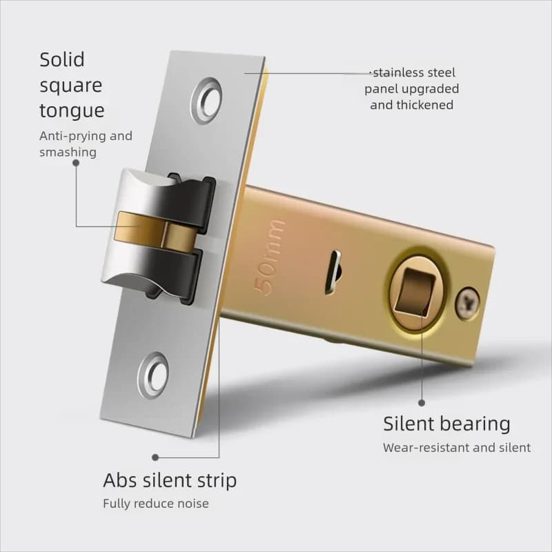 Bathroom Door Lock With Aluminum Alloy Handle