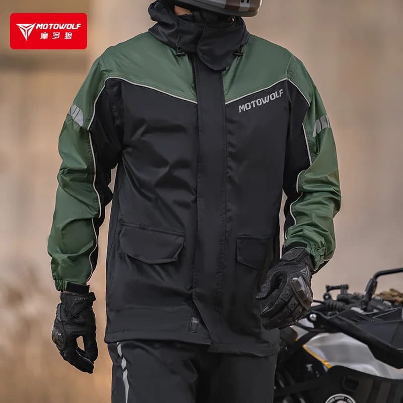 Motorcycle Split Waterproof Rainsuit with Accessories