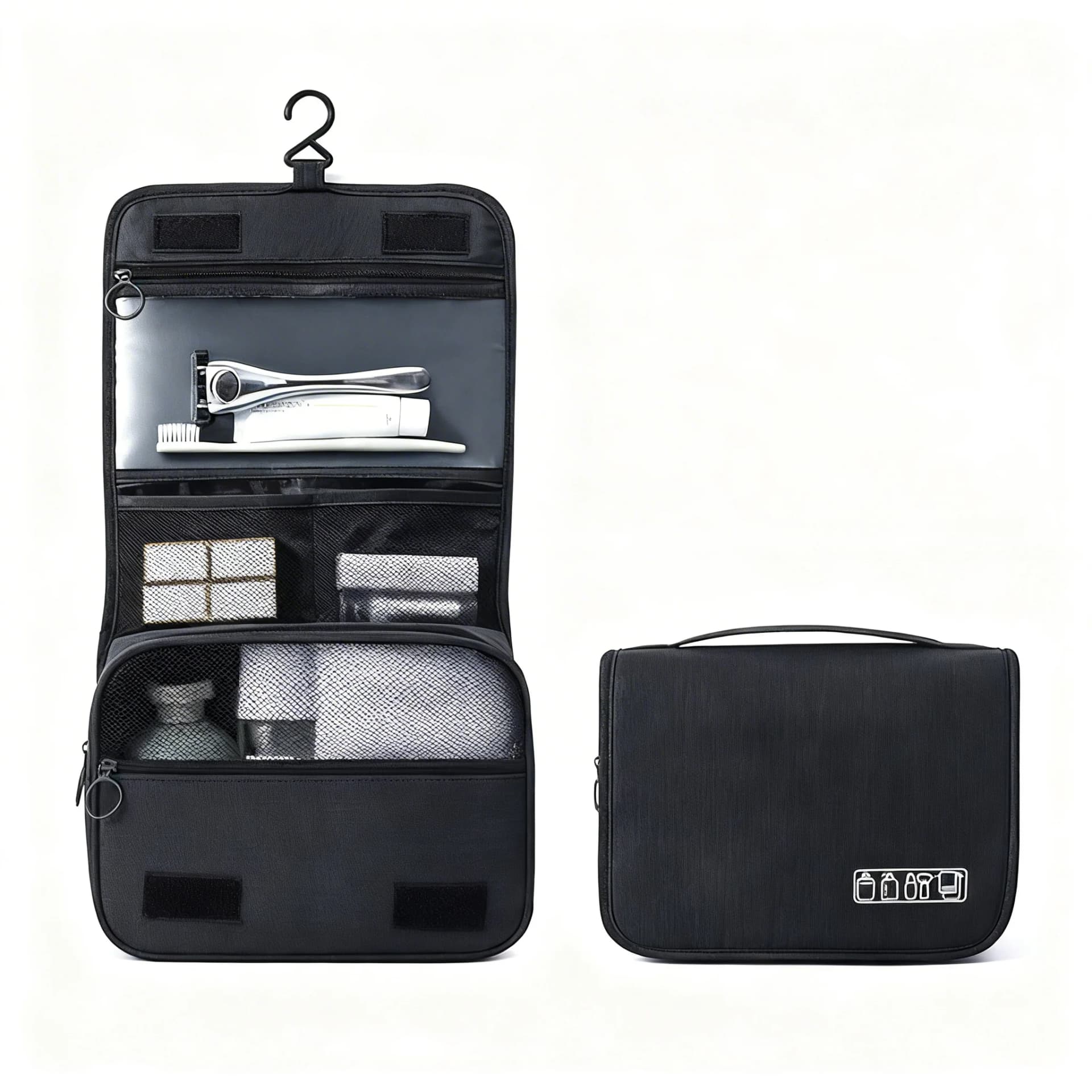 Toiletry Bag Organizer Hanging Storage Bag,Toiletry Bag Travel Bag With Hanging Hook,Makeup Cosmetic Bag Travel Wash Pouch