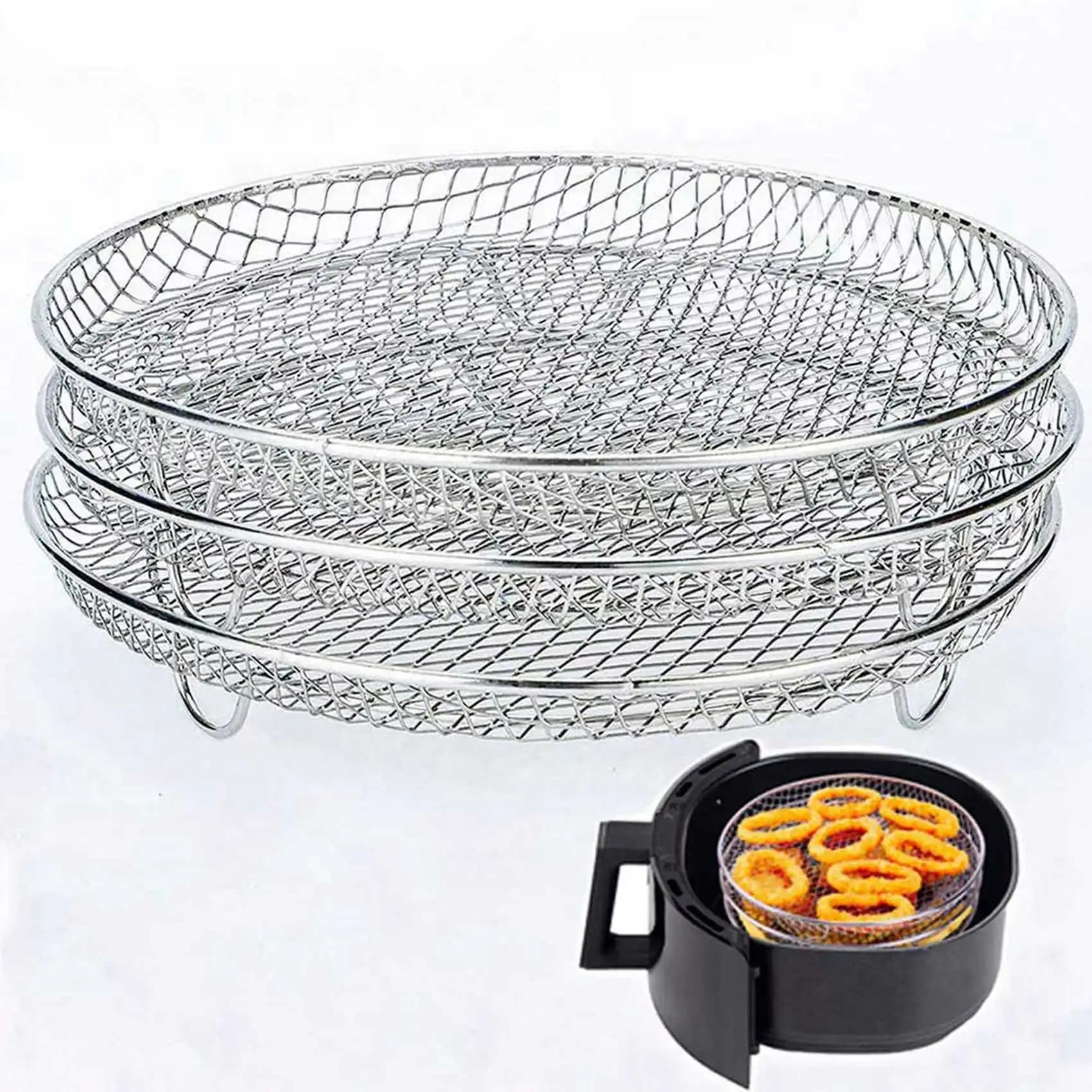 A98G-6X Air Fryer Accessories Three Stackable Racks For Gowise Phillips USA Cozyna Ninja Air Fryer,Air Fryer Rack