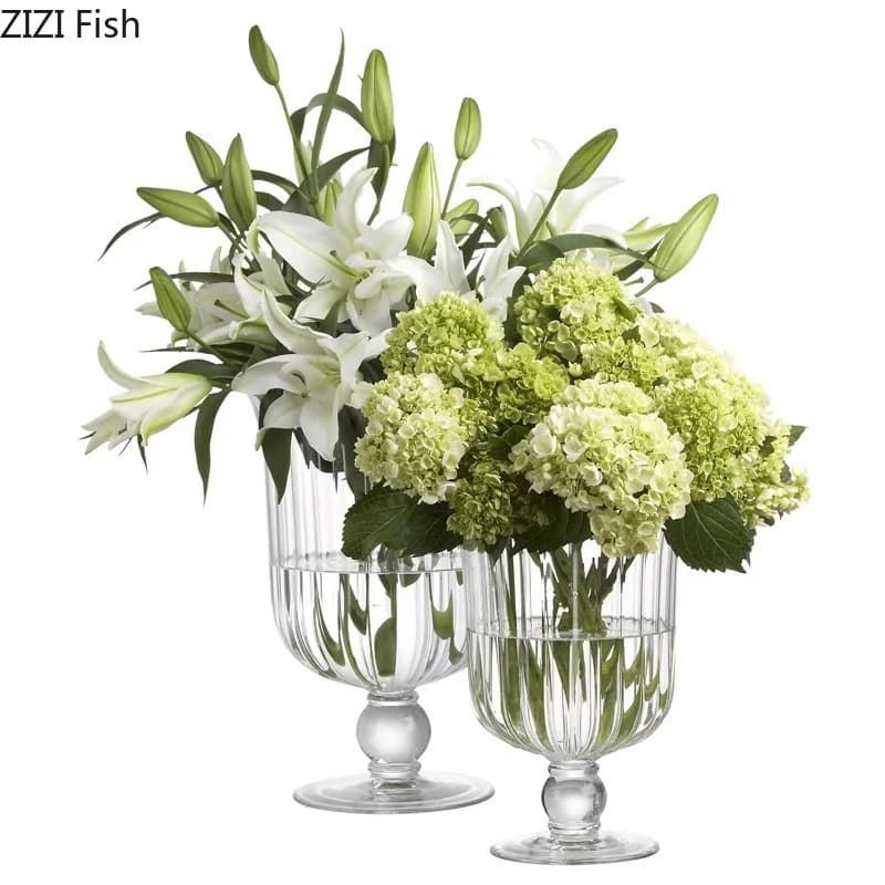 Tall Clear Glass Vase