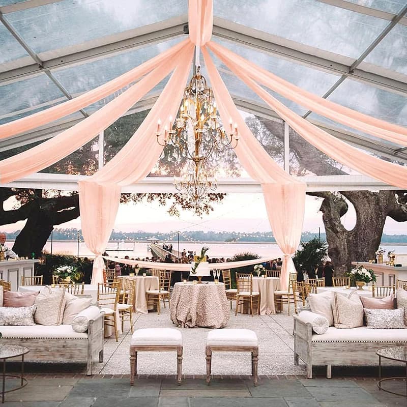 Sheer Chiffon Ceiling Drape Panel