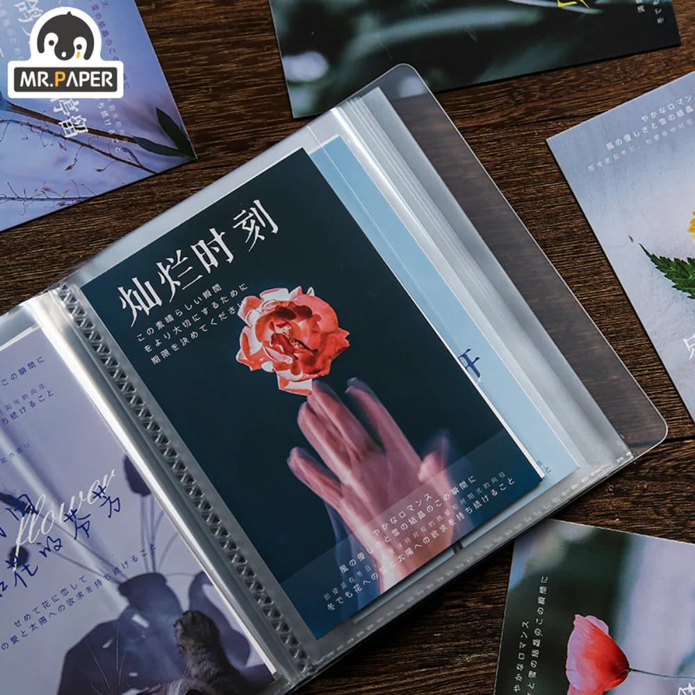 A6 Transparent PET Folder with 40 Pages