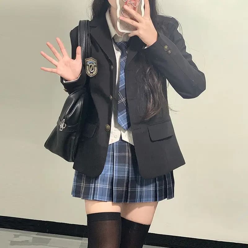 Female Student School Uniform Jacket Set
