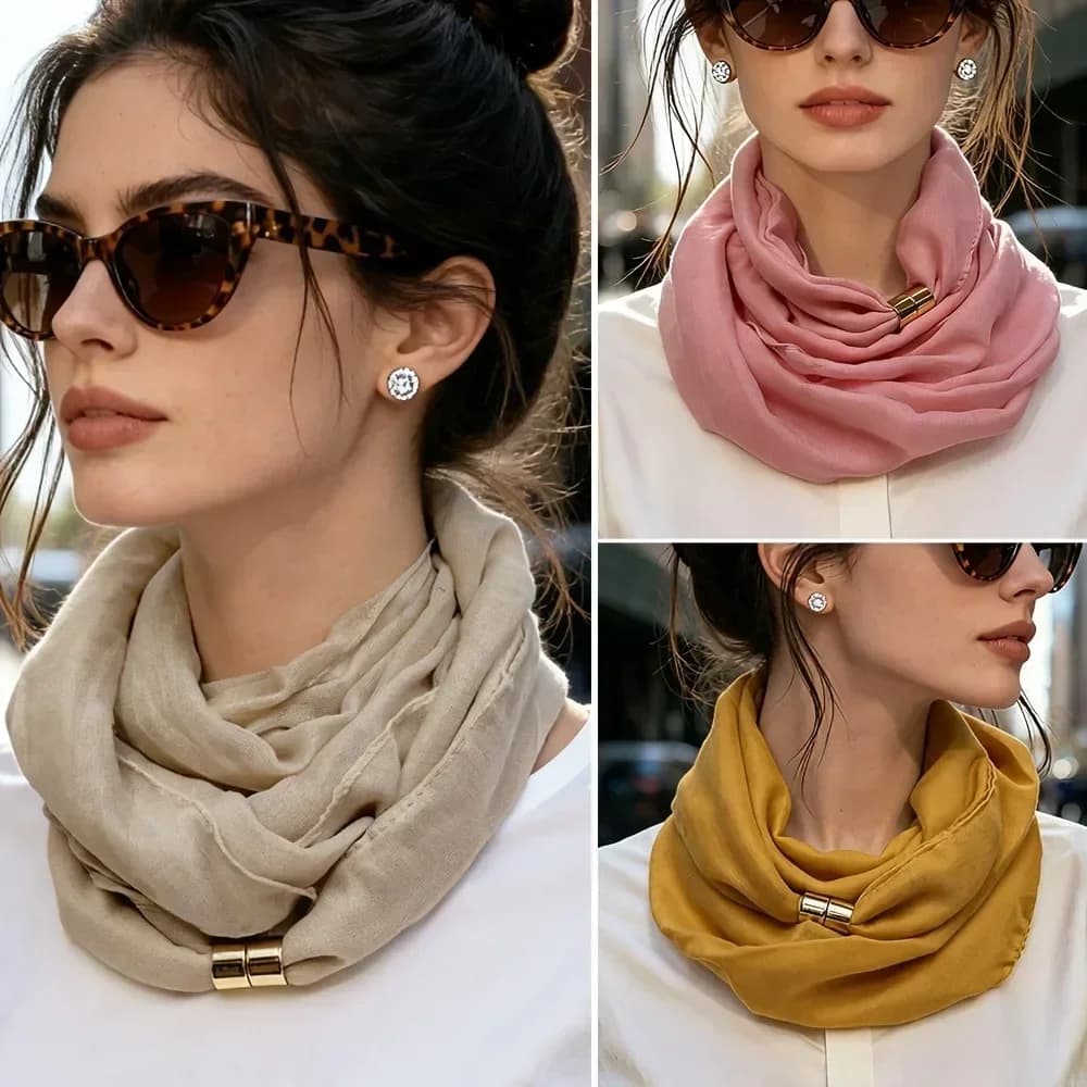 Lightweight Magnetic Clasp Neck Scarf
