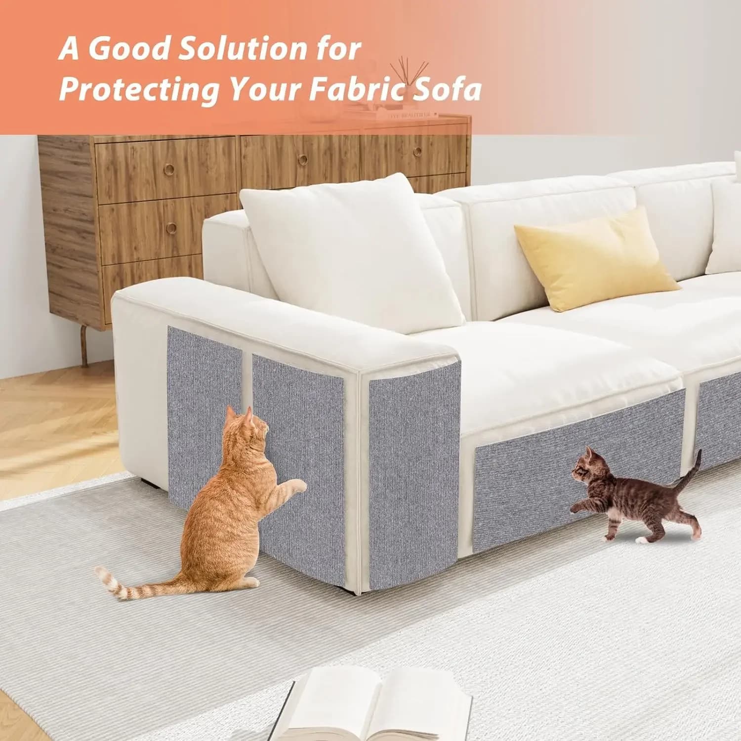 Self-Adhesive Cat Scratching Furniture Protector Mat