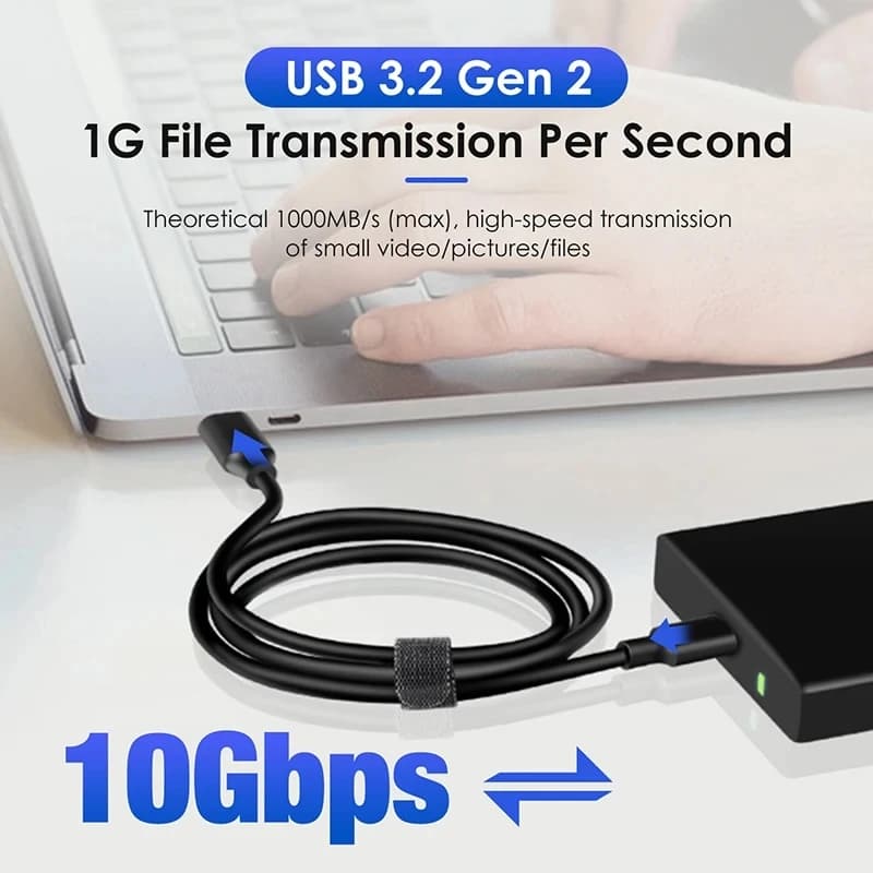 USB 3.2 Type-C Cable with Fast Charging