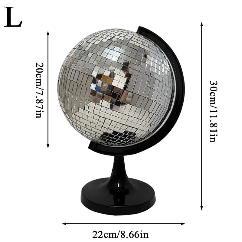 Rotating Glass Mirror Ball Ornament Light