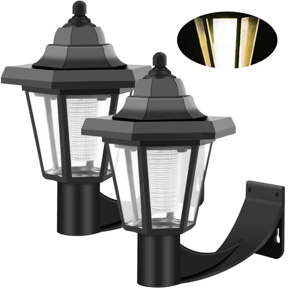 Garden Wall Light 1.5M Solar Courtyard Light Retro Streetlight Outdoor Lawn Path Courtyard Floor Lamp