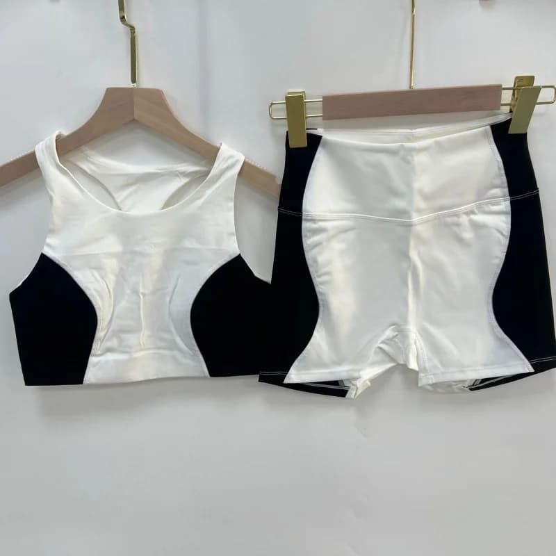 Fitness Yoga Set Crop Top High Waist Leggings Suits Women Slim Fit Summer Workout Clothes Sportswear Two Piece Sets For Woman