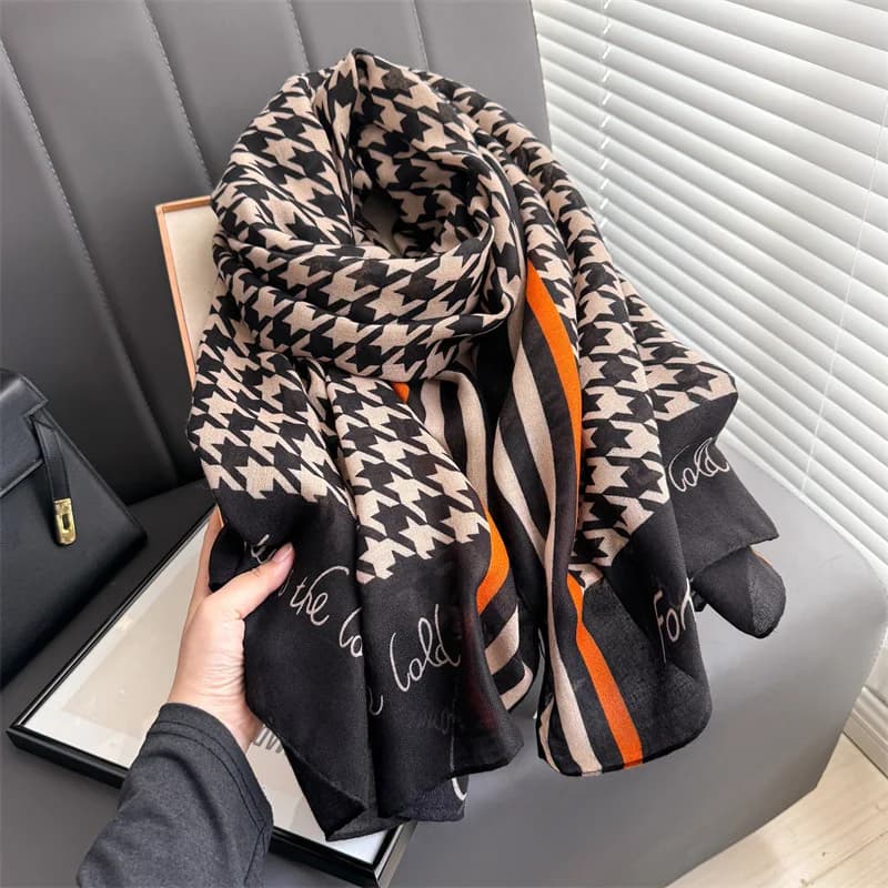 Lightweight Cotton Linen Long Scarf Wrap