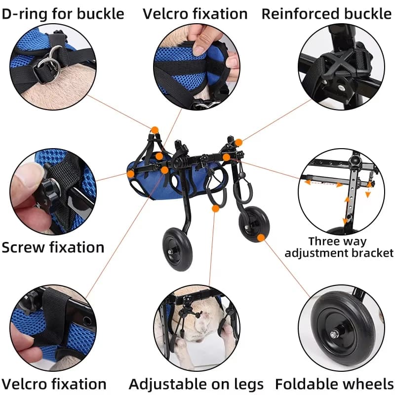 Adjustable Small Dog Wheelchair