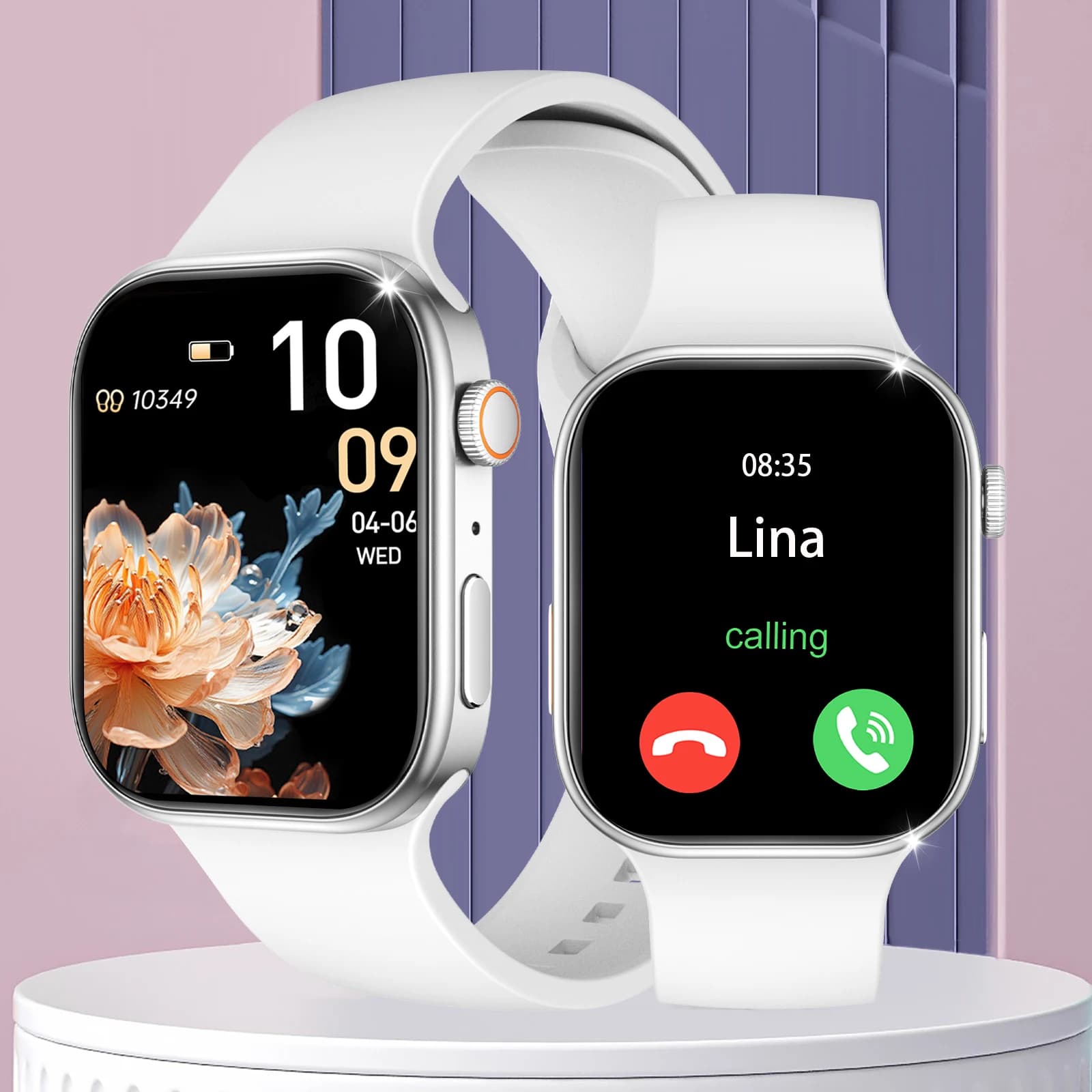 Smart Watch with 2.02-Inch HD Display – Wireless Calling/Dialing, Alarm/Message Notifications, Fitness Tracking, Music Control.