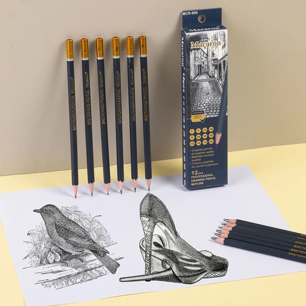 Charcoal Sketch Pencil Set 12-Piece
