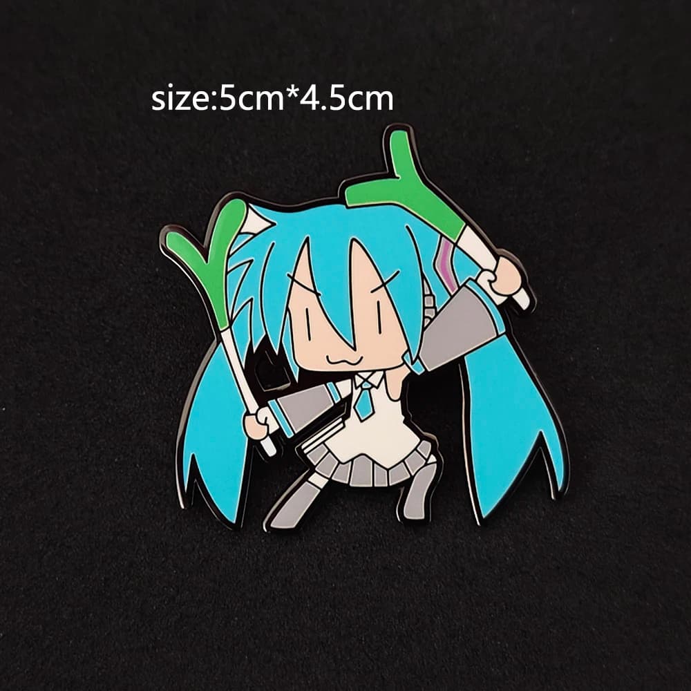 Anime-related clothing accessories, role-playing decorative badges, music girls, enamel brooches, clothes, schoolbags, backpacks