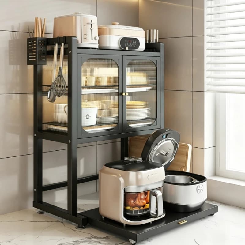 Countertop Unit Kitchen Gadgets Spoon Holder Coutboard Door Storage Shelves Cutlery Drying Organizadores Kitchens Accessories