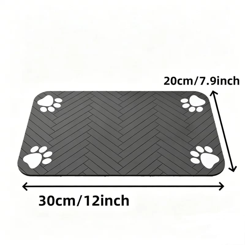 Pet Feeding Mat-Absorbent Pet Placemat for Food and Water Bowl, with Waterproof Rubber Backing, Quick Dry Water Mat for Dog Cat