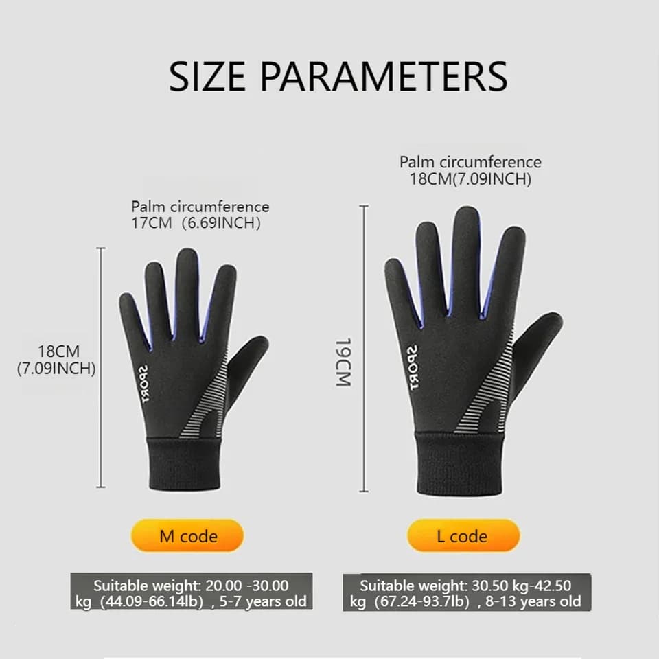 Kids Winter Water-Resistant Sports Gloves