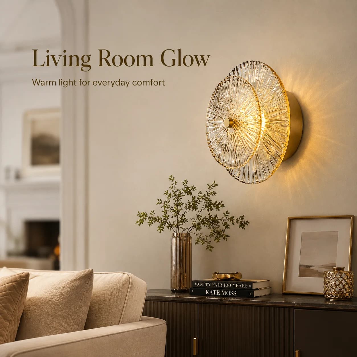 Post-modern Home Decor For Living Room Background Wall Lamp Bedroom Light Fixtures Luxury Glass Corridor Aisle Sconces