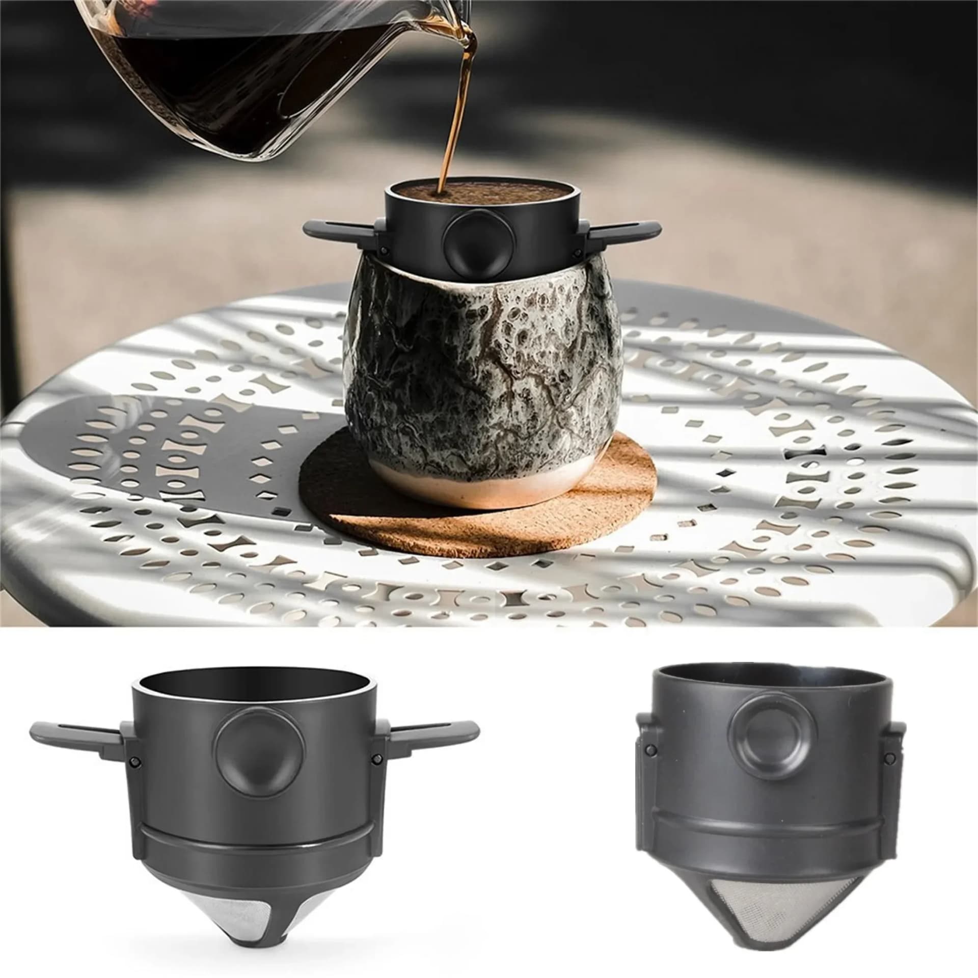Portable Collapsible Pour Over Coffee Maker Set