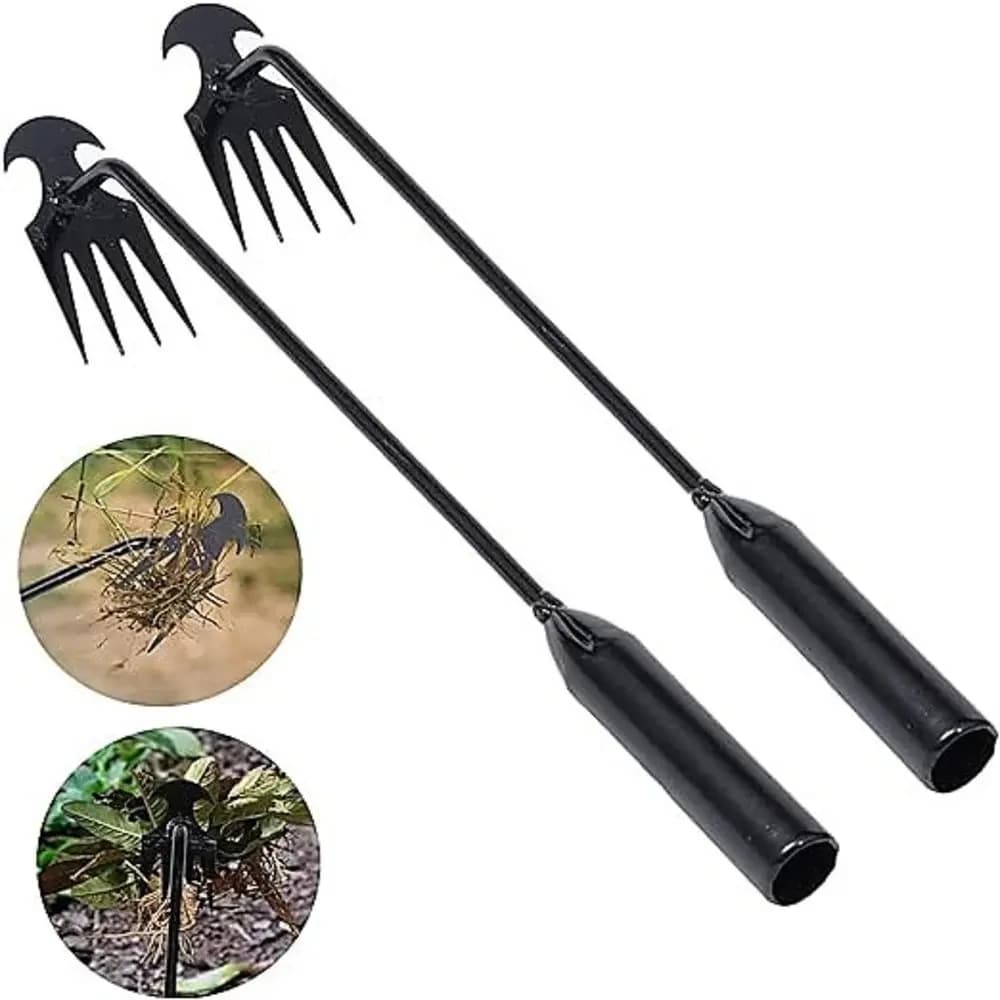 4-Tine Steel Garden Weeding Tool
