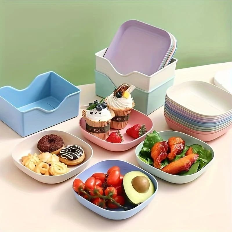 Reusable Fruit and Dessert Plates Set of 10