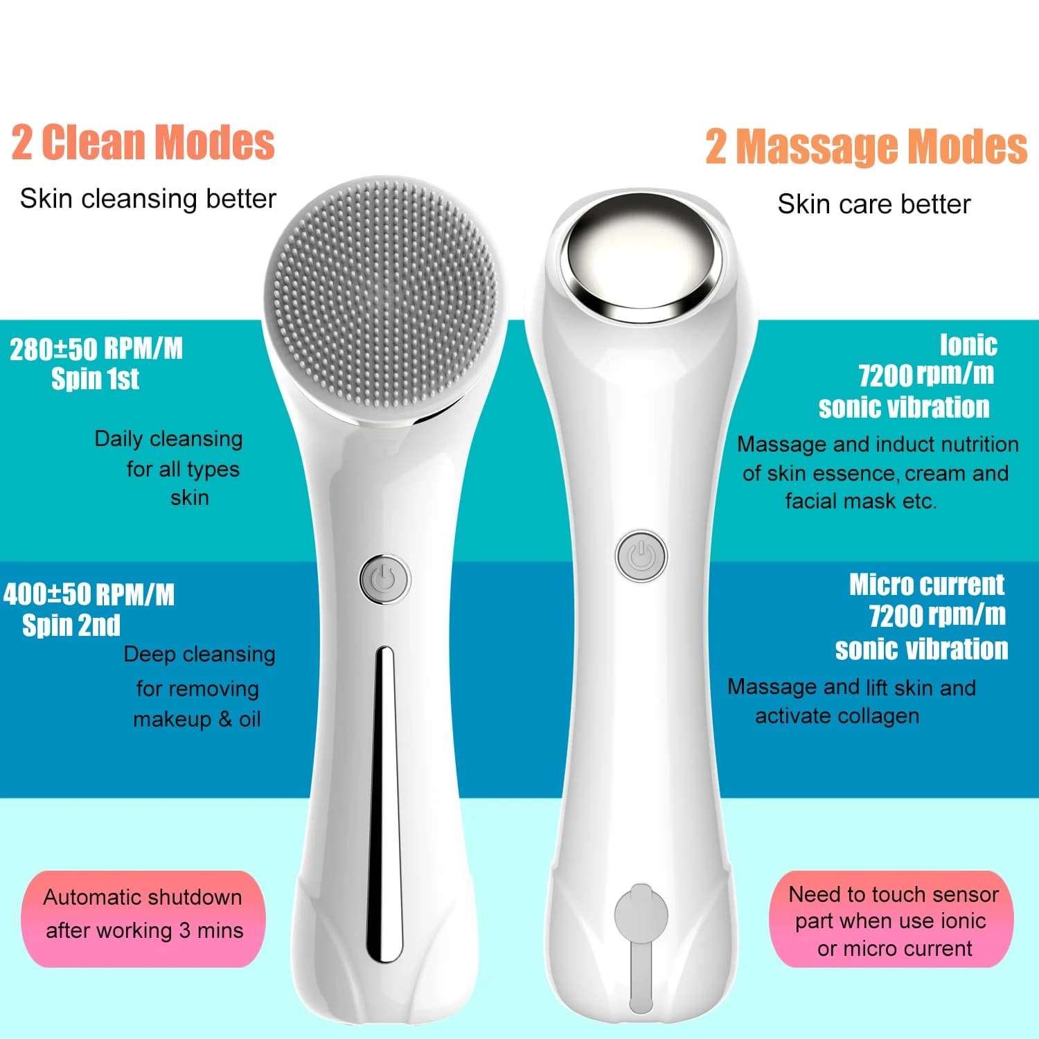 Dual-Mode Facial Cleansing Brush Set